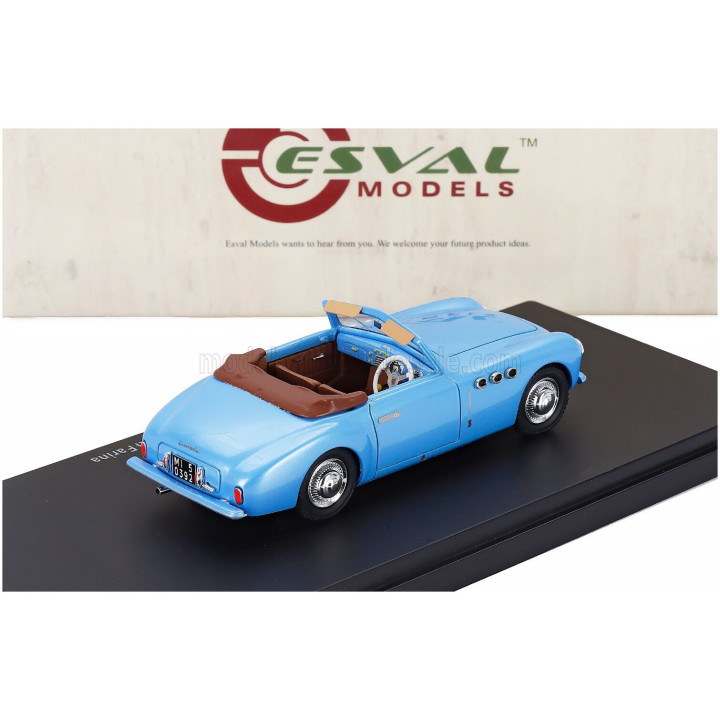 ESVAL MODEL CISITALIA 202 SC STABILIMENTI FARINA CABRIOLET CLOSED 1949 - LIGHT BLUE 1/43