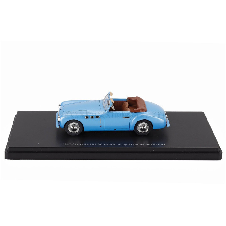 ESVAL MODEL CISITALIA 202 SC STABILIMENTI FARINA CABRIOLET CLOSED 1949 - LIGHT BLUE 1/43