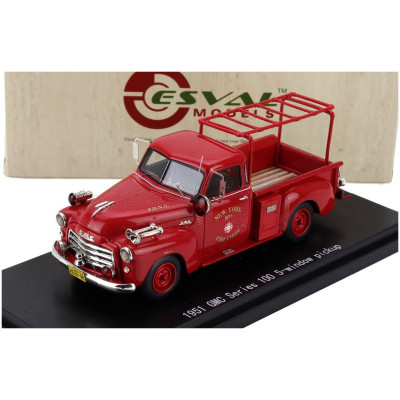 ESVAL MODEL GMC 100 PICK-UP NEW YORK FIRE ENGINE 1952 - RED 1/43