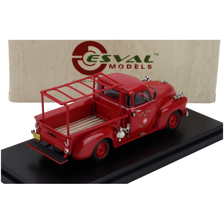 ESVAL MODEL GMC 100 PICK-UP NEW YORK FIRE ENGINE 1952 - RED 1/43