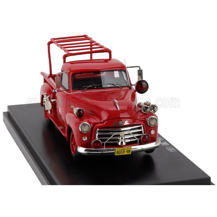ESVAL MODEL GMC 100 PICK-UP NEW YORK FIRE ENGINE 1952 - RED 1/43