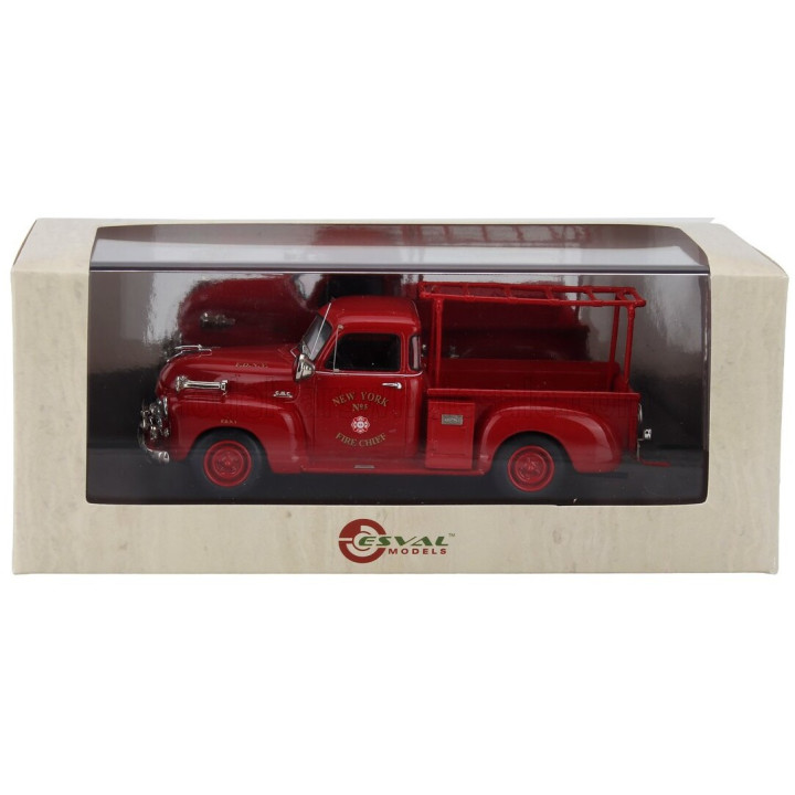 ESVAL MODEL GMC 100 PICK-UP NEW YORK FIRE ENGINE 1952 - RED 1/43