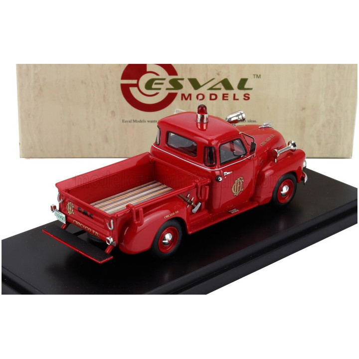 ESVAL MODEL GMC 100 PICK-UP CHICAGO FIRE ENGINE 1953 - RED 1/43