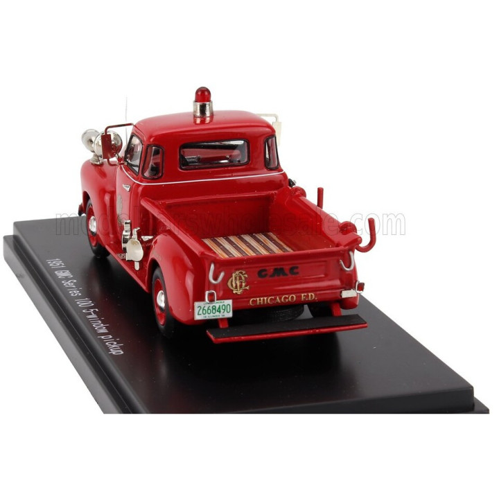 ESVAL MODEL GMC 100 PICK-UP CHICAGO FIRE ENGINE 1953 - RED 1/43