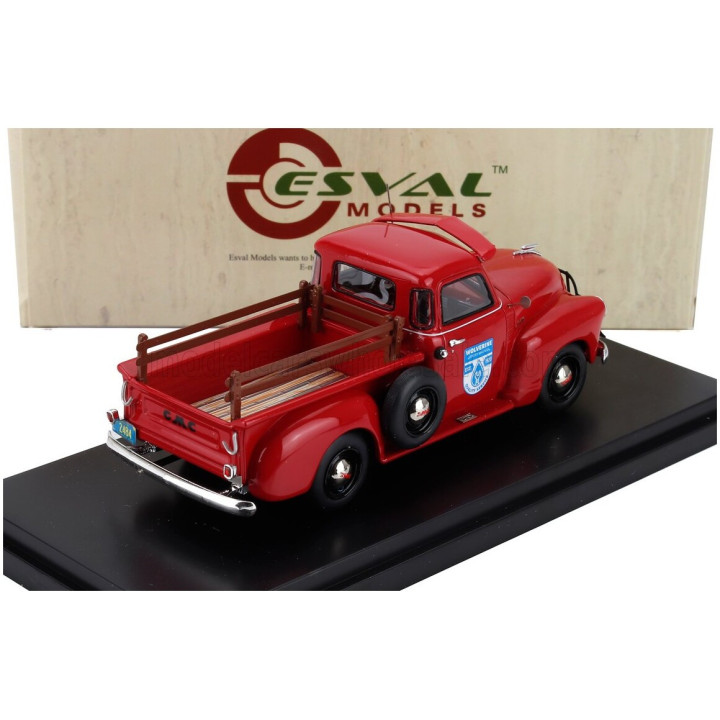 ESVAL MODEL GMC 100 PICK-UP 5 WINDOW 1953 - RED BLACK 1/43
