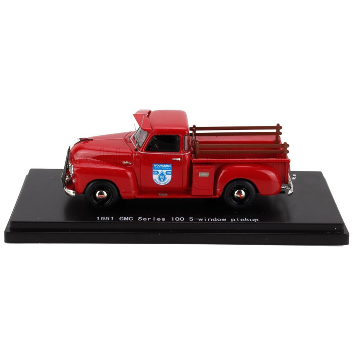 ESVAL MODEL GMC 100 PICK-UP 5 WINDOW 1953 - RED BLACK 1/43