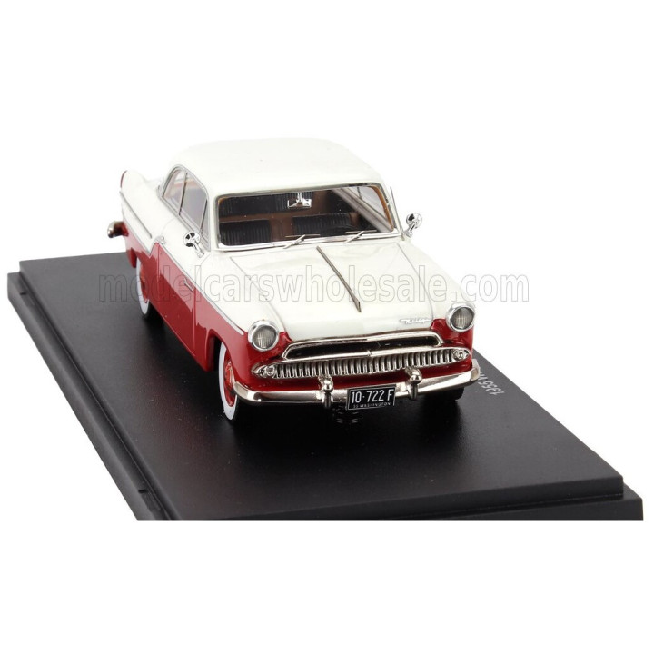 ESVAL MODEL WILLYS AERO BERMUDA COUPE 1955 - RED WHITE 1/43