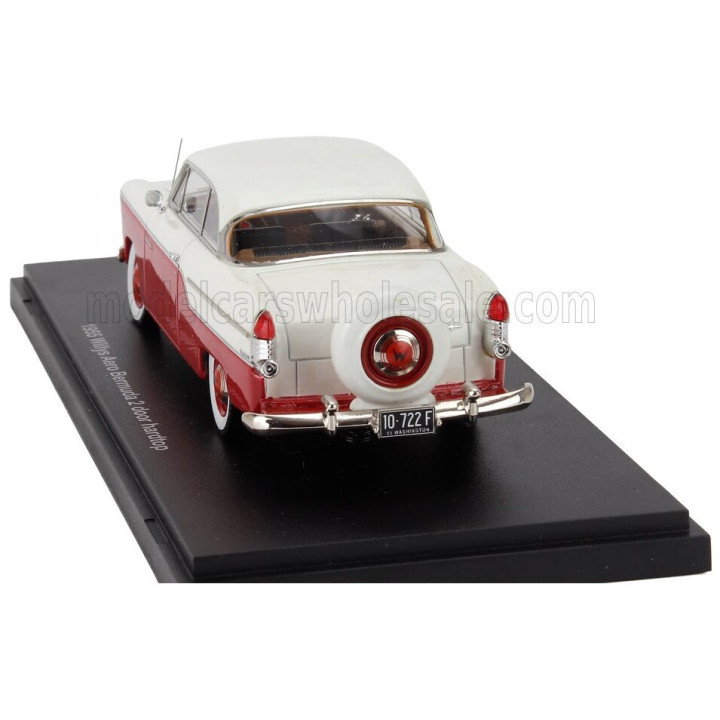 ESVAL MODEL WILLYS AERO BERMUDA COUPE 1955 - RED WHITE 1/43