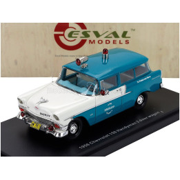 ESVAL MODEL CHEVROLET 150 HANDYMAN POLICE 1956 - TORQUOISE WHITE 1/43