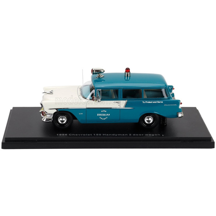 ESVAL MODEL CHEVROLET 150 HANDYMAN POLICE 1956 - TORQUOISE WHITE 1/43