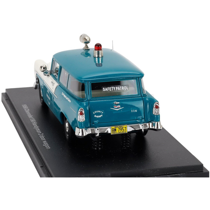 ESVAL MODEL CHEVROLET 150 HANDYMAN POLICE 1956 - TORQUOISE WHITE 1/43