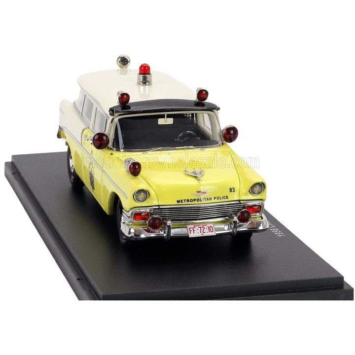 ESVAL MODEL CHEVROLET 210 HANDYMAN POLICE 1956 - YELLOW WHITE BLACK 1/43