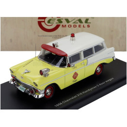 ESVAL MODEL CHEVROLET 210 HANDYMAN FIRE ENGINE 1956 - YELLOW WHITE RED 1/43
