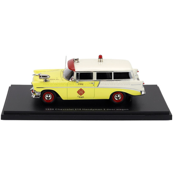 ESVAL MODEL CHEVROLET 210 HANDYMAN FIRE ENGINE 1956 - YELLOW WHITE RED 1/43