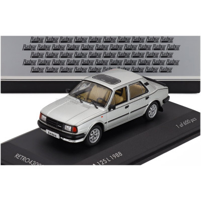 FOXTOYS ŠKODA 125L 1988 - SILVER 1/43