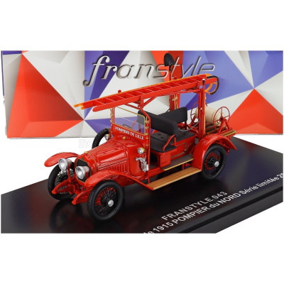 FRANSTYLE PEUGEOT 153 TRUCK SCALA SAPEURS POMPIERS DU NORD 1915 - RED 1/43
