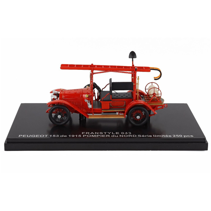 FRANSTYLE PEUGEOT 153 TRUCK SCALA SAPEURS POMPIERS DU NORD 1915 - RED 1/43
