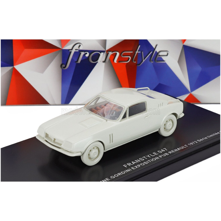 FRANSTYLE RENAULT ALPINE GORDINI R.A.G. EXPOSITION PUB RENAULT 1972 - WHITE 1/43