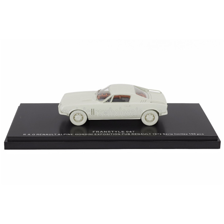 FRANSTYLE RENAULT ALPINE GORDINI R.A.G. EXPOSITION PUB RENAULT 1972 - WHITE 1/43
