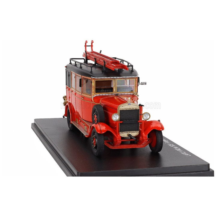 FRANSTYLE LAFFLY VM2 TRUCK FOURGON POMPE SAPEURS POMPIERS VILLE DE BROU 1925 - RED BLACK 1/43