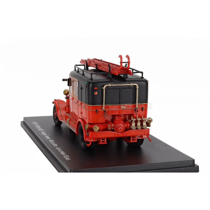 FRANSTYLE LAFFLY VM2 TRUCK FOURGON POMPE SAPEURS POMPIERS VILLE DE BROU 1925 - RED BLACK 1/43