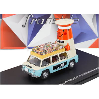 FRANSTYLE RENAULT R8 BELIN TDF PETIT PERSONNAGE 1965 - IVORY LIGHT BLUE 1/43