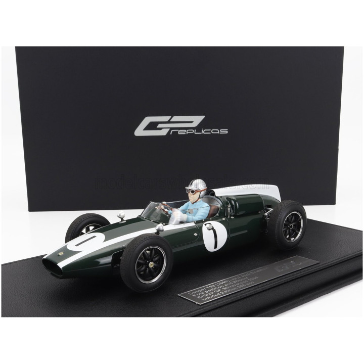 GP REPLICAS COOPER F1 T53 N 1 POLE POSITION WINNER BRITISH SILVERSTONE GP WORLD CHAMPION (with pilot figure) 1960 JACK BRABHAM