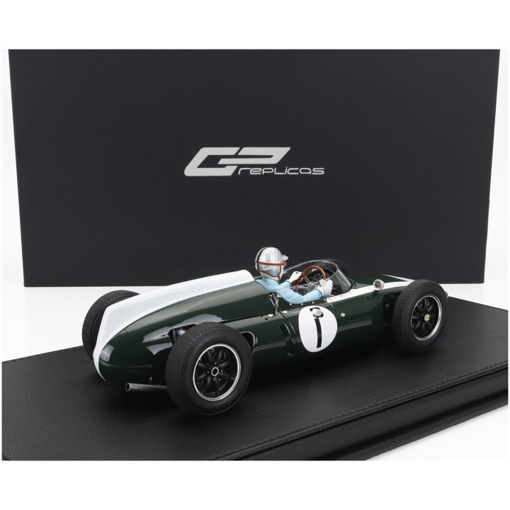 GP REPLICAS COOPER F1 T53 N 1 POLE POSITION WINNER BRITISH SILVERSTONE GP WORLD CHAMPION (with pilot figure) 1960 JACK BRABHAM