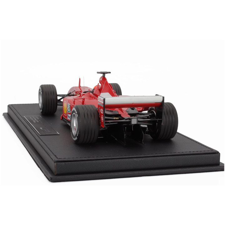 GP REPLICAS FERRARI F1 F2001 N 1 WORLD CHAMPION WINNER MONACO GP (with pilot driver) 2001 MICHAEL SCHUMACHER - RED WHITE 1/18