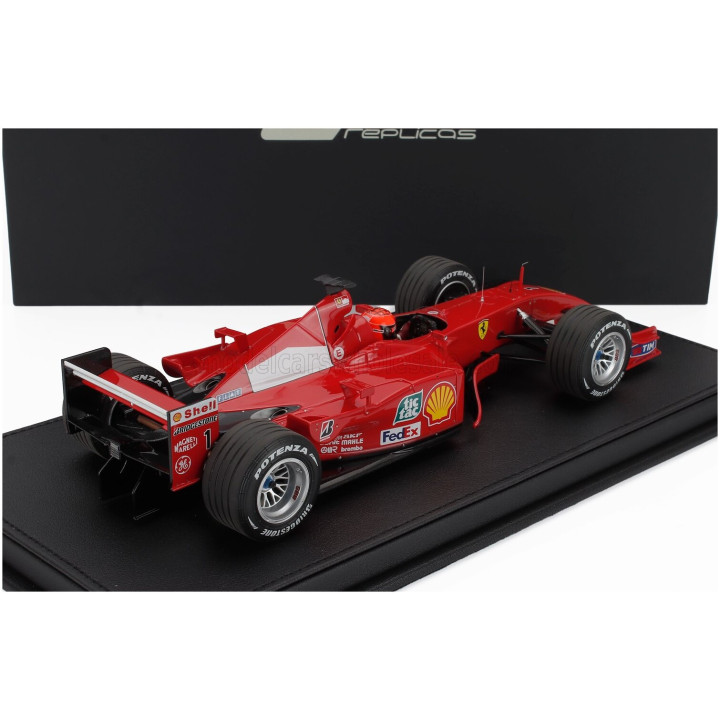 GP REPLICAS FERRARI F1 F2001 N 1 WORLD CHAMPION WINNER BELGIUM SPA GP (with pilot driver) 2001 MICHAEL SCHUMACHER - RED WHITE