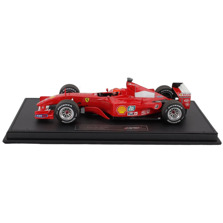 GP REPLICAS FERRARI F1 F2001 N 1 WORLD CHAMPION WINNER BELGIUM SPA GP (with pilot driver) 2001 MICHAEL SCHUMACHER - RED WHITE