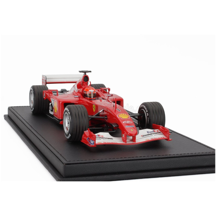 GP REPLICAS FERRARI F1 F2001 N 1 WORLD CHAMPION WINNER BELGIUM SPA GP (with pilot driver) 2001 MICHAEL SCHUMACHER - RED WHITE