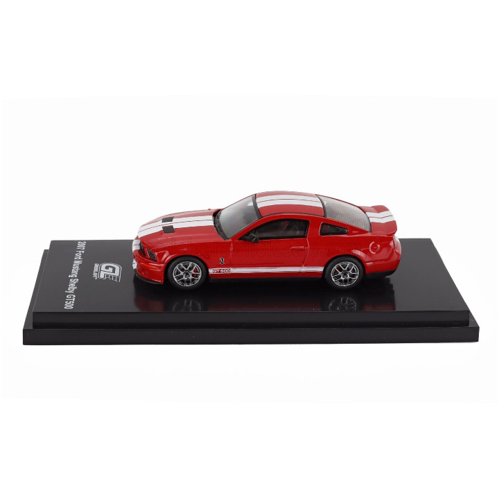 GREENLIGHT FORD USA MUSTANG SHELBY GT500 SUPER SNAKE COUPE 2007 - RED WHITE 1/64