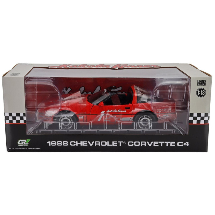 GREENLIGHT CHEVROLET CORVETTE C4 MALCOM KONNER 1988 - RED 1/18