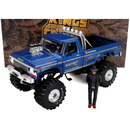 GREENLIGHT FORD USA F-250 PICK-UP MONSTER TRUCK BIGFOOT 1974 WITH BOB CHANDLER FIGURE - BLUE 1/18