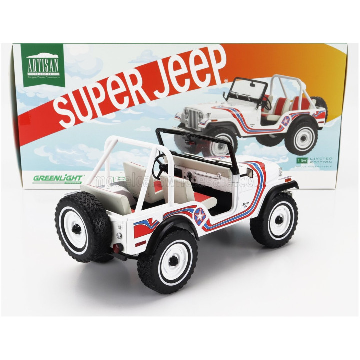 GREENLIGHT JEEP CJ-5 SUPER JEEP 1973 - WHITE 1/18