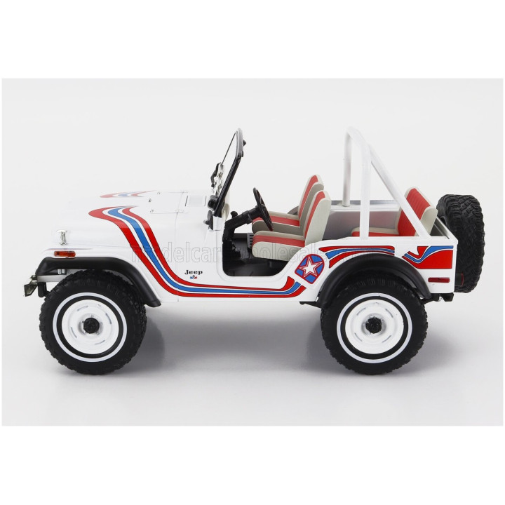 GREENLIGHT JEEP CJ-5 SUPER JEEP 1973 - WHITE 1/18