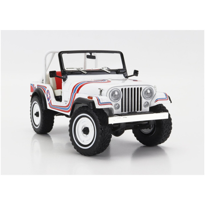 GREENLIGHT JEEP CJ-5 SUPER JEEP 1973 - WHITE 1/18