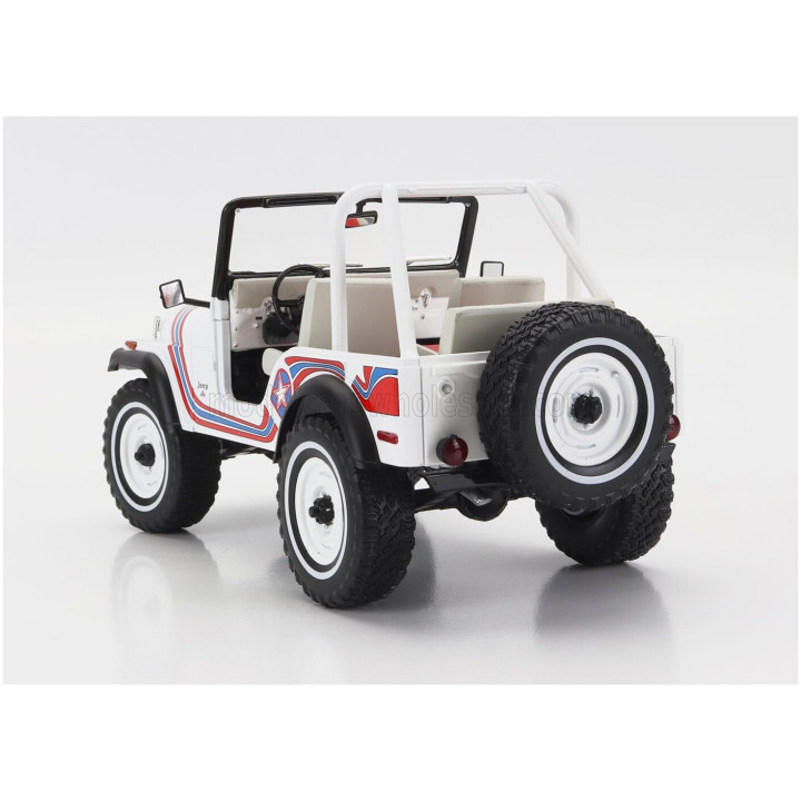 GREENLIGHT JEEP CJ-5 SUPER JEEP 1973 - WHITE 1/18