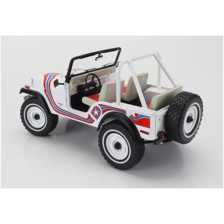 GREENLIGHT JEEP CJ-5 SUPER JEEP 1973 - WHITE 1/18