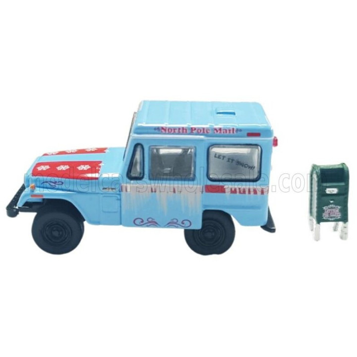 GREENLIGHT JEEP DJ-5 US MAIL WITH MAILBOX ACCESSORY 1974 - LIGHT BLUE 1/64