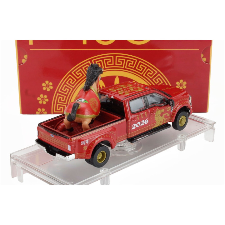 GREENLIGHT FORD F-450 PICK-UP 2022 - CHINESE ZODIAC 2026 - YEAR OF THE HORSE - RED 1/64