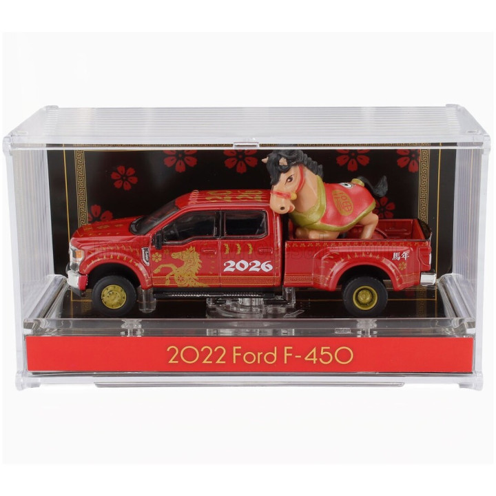 GREENLIGHT FORD F-450 PICK-UP 2022 - CHINESE ZODIAC 2026 - YEAR OF THE HORSE - RED 1/64