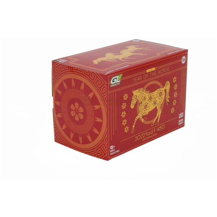 GREENLIGHT FORD F-450 PICK-UP 2022 - CHINESE ZODIAC 2026 - YEAR OF THE HORSE - RED 1/64