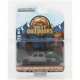 GREENLIGHT JEEP GLADIATOR PICK-UP 2021 - THE GREAT OUTDOORS - GREY MET 1/64
