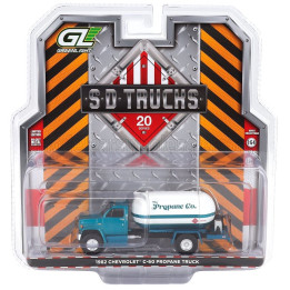 GREENLIGHT CHEVROLET C-60 TANKER TRUCK PROPANE 1982 - GREEN WHITE 1/64