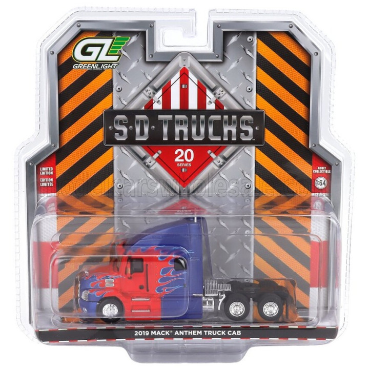 GREENLIGHT MACK ANTHEM TRACTOR TRUCK 3-ASSI 2019 - BLUE RED 1/64