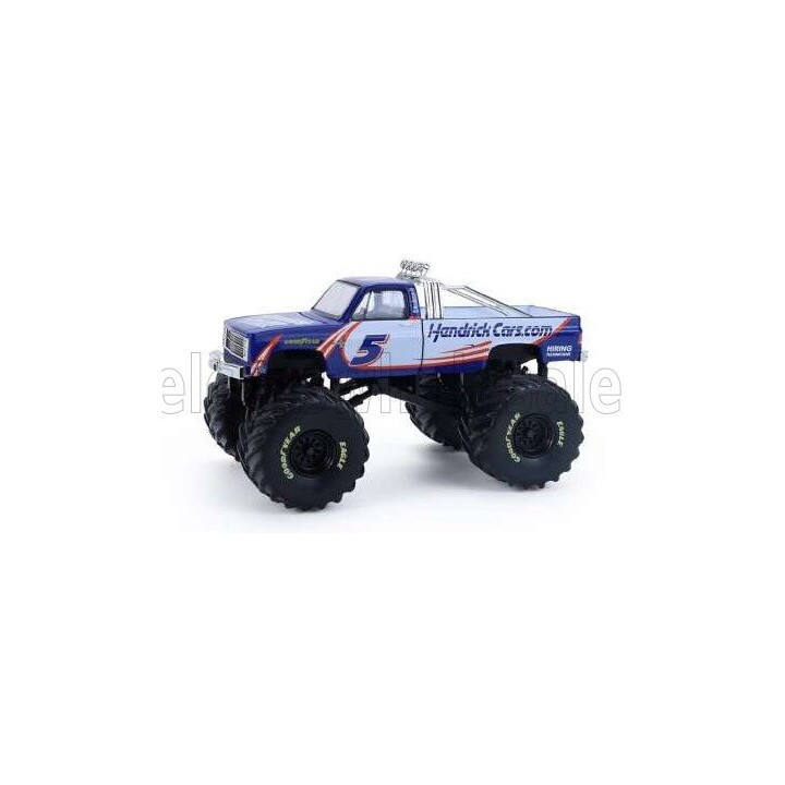 GREENLIGHT CHEVROLET K-20 PICK-UP MONSTER N 5 TRUCK 1981 - 2 TONE BLUE 1/64