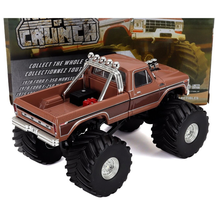 GREENLIGHT FORD USA F-350 PICK-UP MONSTER TRUCK 1978 - 2 TONE BROWN 1/43