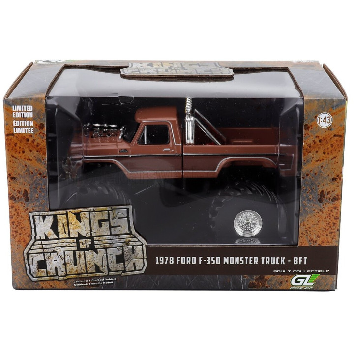 GREENLIGHT FORD USA F-350 PICK-UP MONSTER TRUCK 1978 - 2 TONE BROWN 1/43